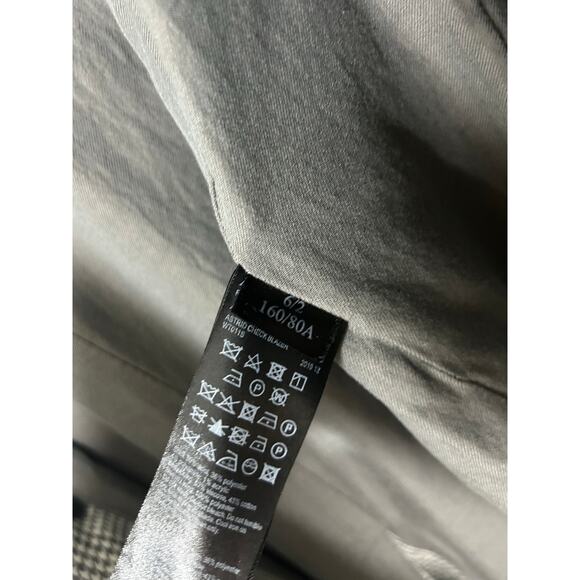 ALLSAINTS Astrid Plaid Double Breasted oversized Blazer Size 2 Tailored Gray - Picture 8 of 9